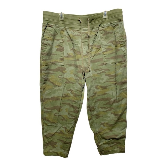 Terra & Sky Camouflage Women's Cropped Hi Waisted Pants Size 16w-18w - Picture 2 of 4